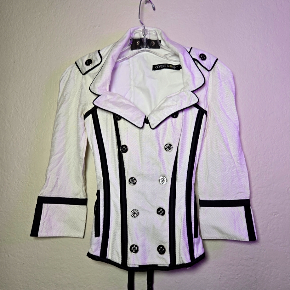 Steampunk Double Breasted Corset Jacket - Picture 3 of 8